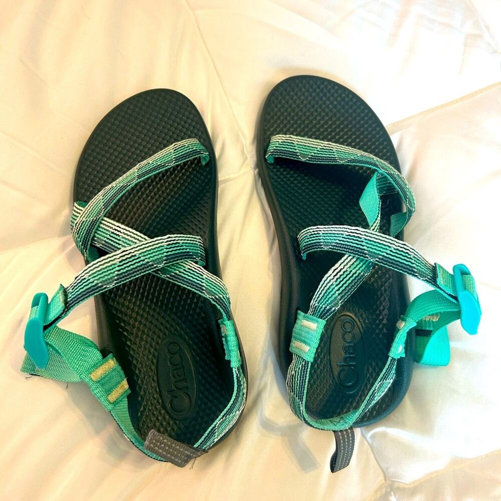Teal Chacos size 5